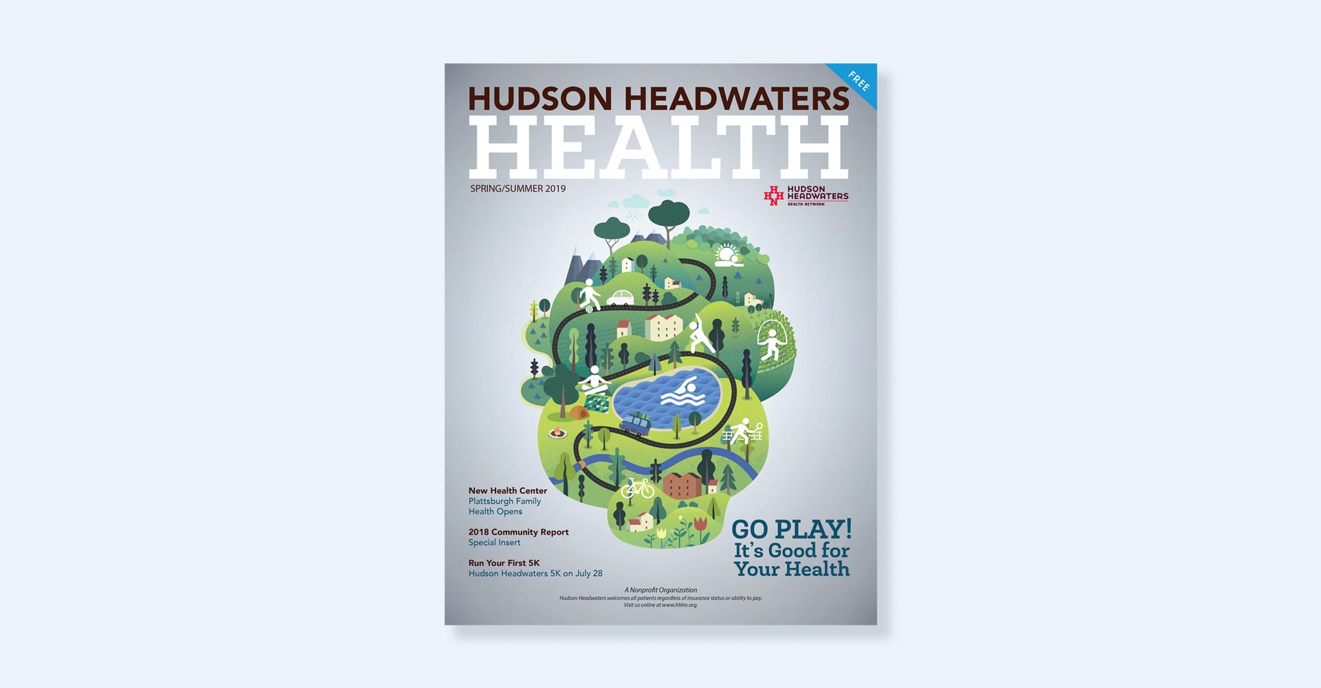 Spring/Summer 2019 Hudson Headwater Health Magazine cover