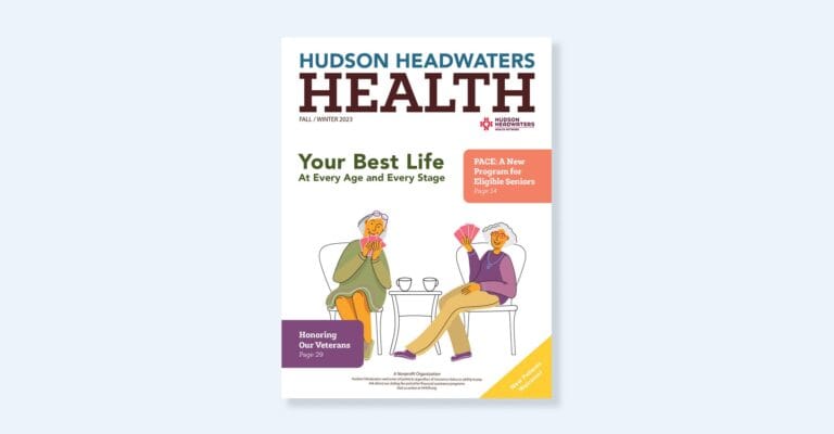 Fall/Winter 2023 Hudson Headwater Health Magazine cover