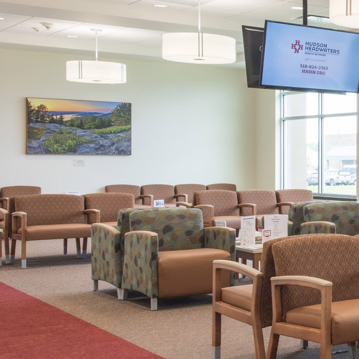 A sample of the Hudson Headwaters’ Art Collection in a lobby