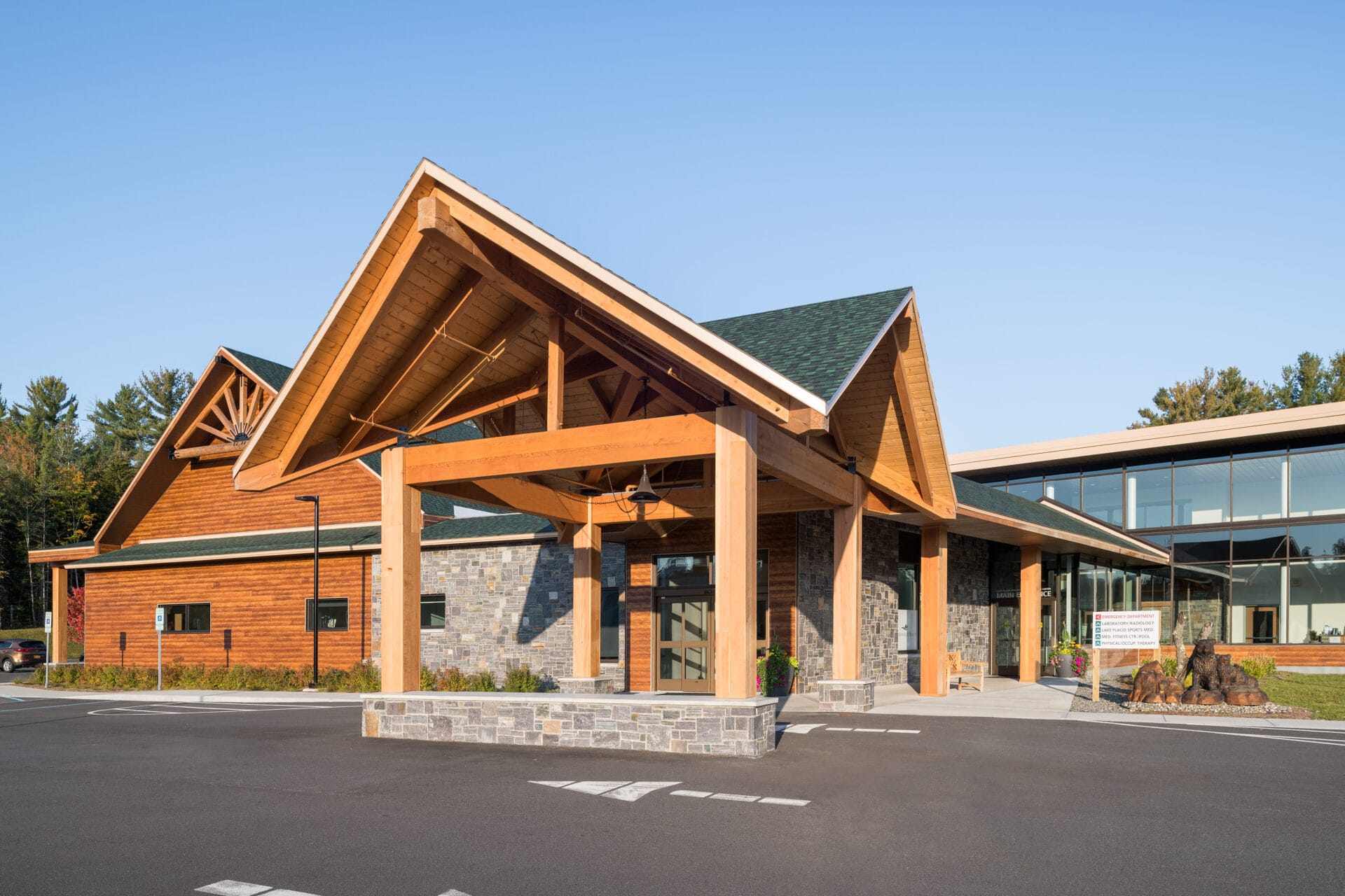 Exterior of Adirondack Health's building in Lake Placid