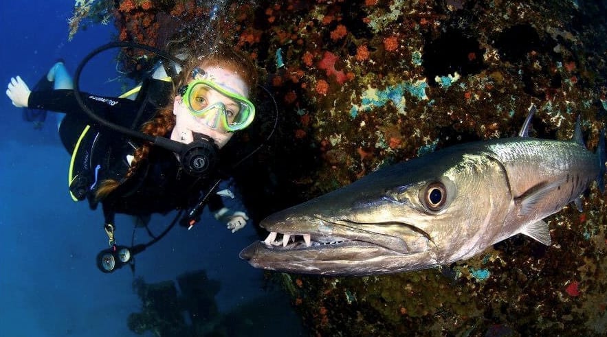 Rachelle Grad, M.D. scuba diving