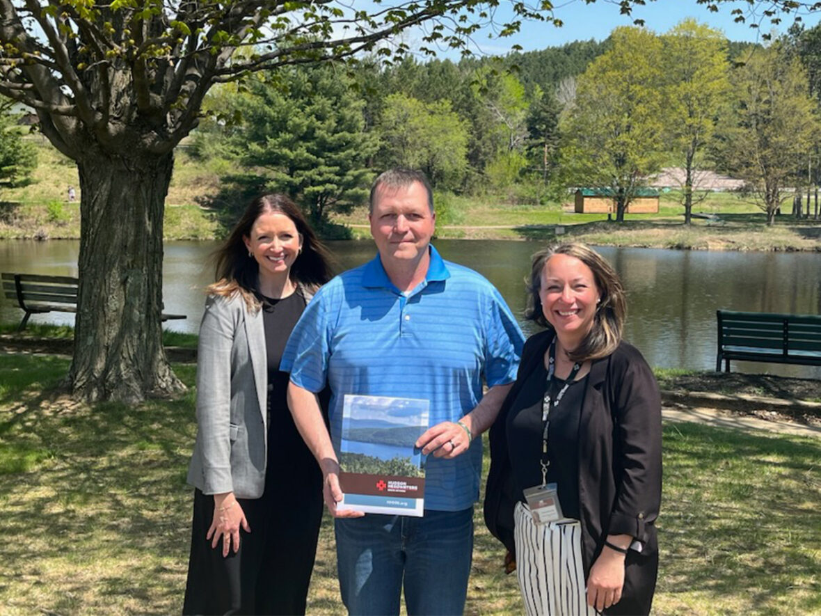 Hudson Headwaters presenting the Malone Recreational Park with an Upstream Fund Grant