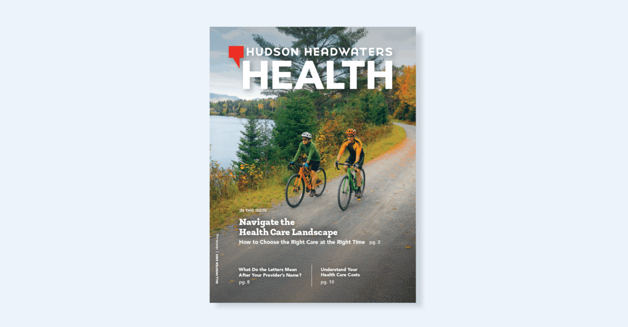 Cover of the Fall/Winter '25 issue of Hudson Headwaters Health magazine