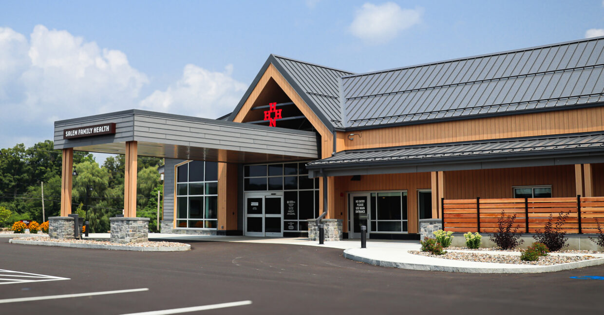 Exterior of Salem Family Health, home of Pharmacy at Salem